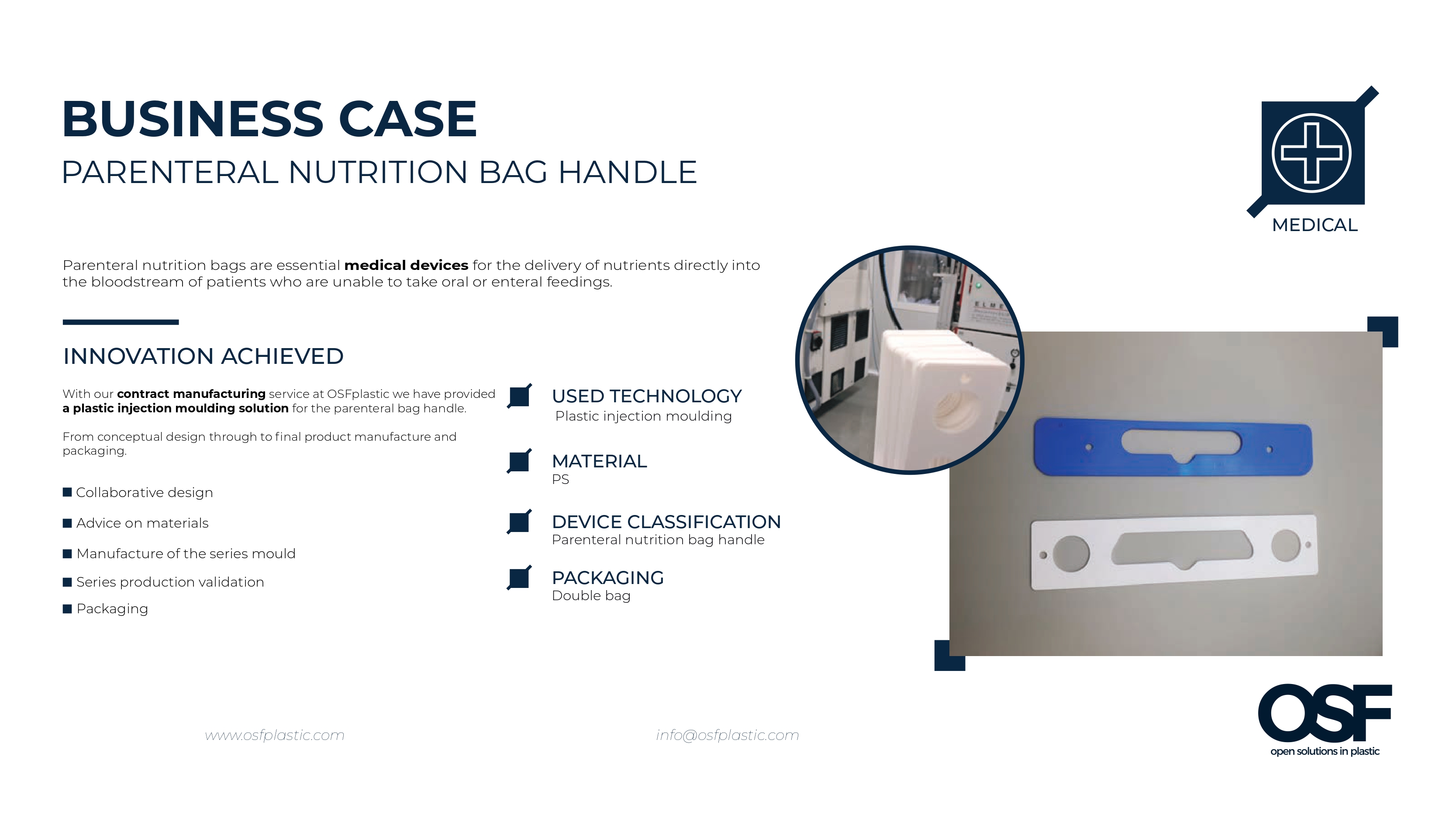 EN BC Asa para bolsa de nutrición parenteral