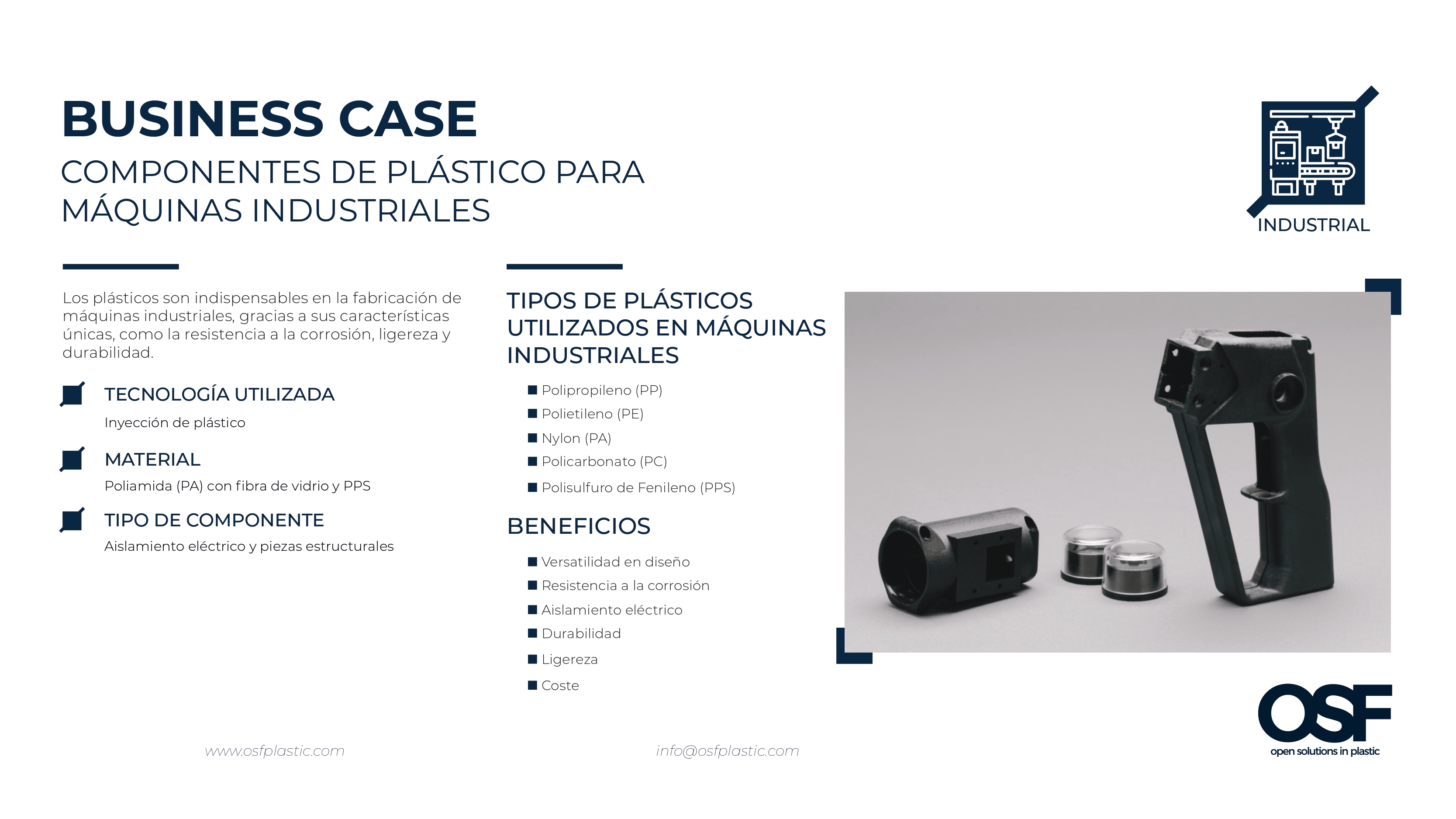 ES BC componentes plastico para maquinas
