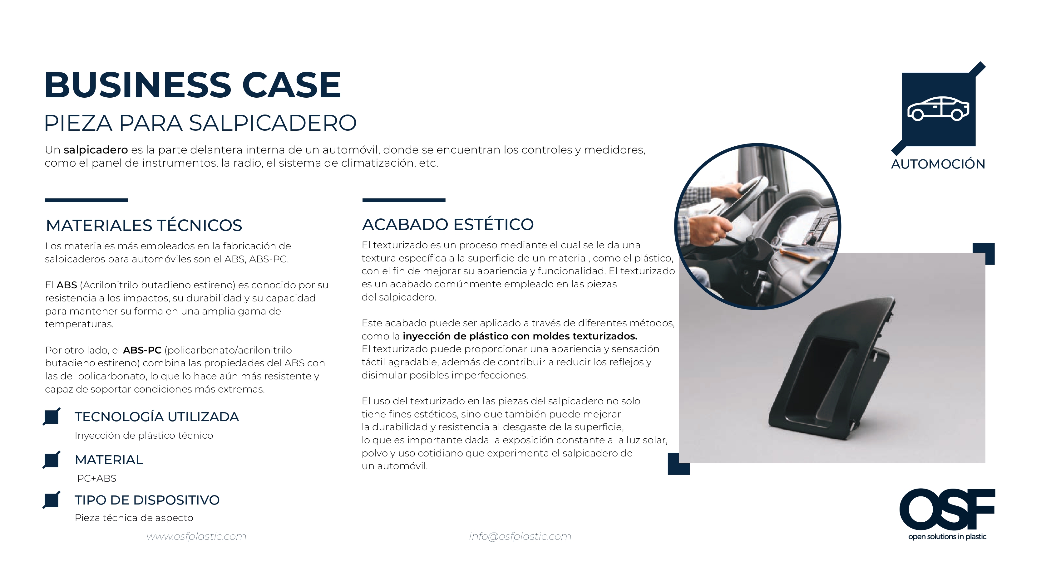 ES BC pieza salpicadero camion